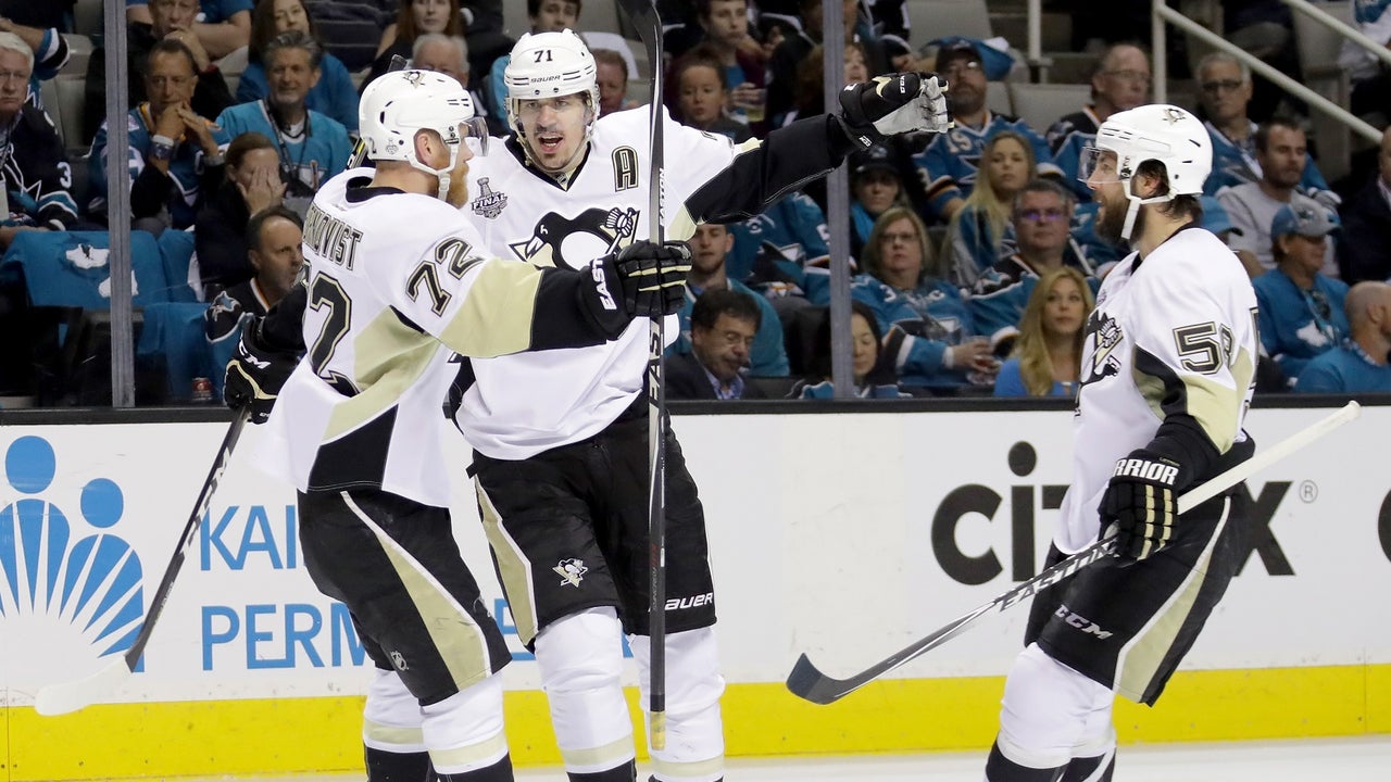 Penguins top Sharks and are one win from winning Stanley Cup